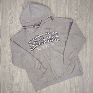 Carolina Beach Gray Pullover Hoodie Size Large Unisex Shark Tee Perfect Hoodie
